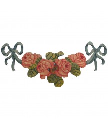 English Rose Swag Wall Plaque